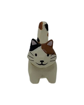 Cat Imitation Wood Carving Animal Mascot Gashapon Seiji Kawasaki