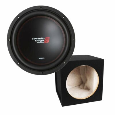 Cerwin Vega V465C 1000W 12'' Car Subwoofer + 12'' Sealed Sub Enclosure Box