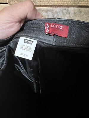 RARE Vtg Levi's Lot 53 100% Leather Pants Limited Edition 30x30 | eBay