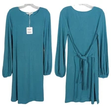 DAVI and DANI long sleeve casual blue dress size S