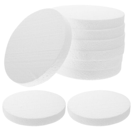  16 Pcs Fondant Cake Practice Tray White Foam Disc Decor Models Crafts - Picture 1 of 12