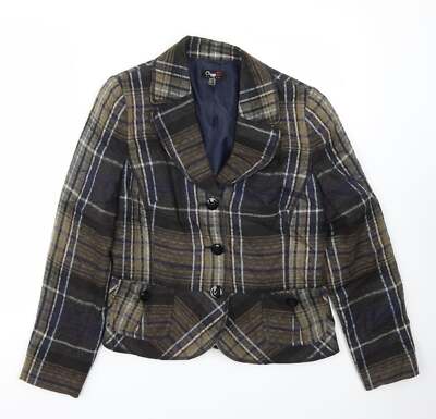 Oscan B Damen Blazer Mehrfarbig Kariert Acrylmischung Größe 12