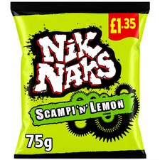 Nik Naks Scampi 'N' Lemon 75g PMP - from Giant Bradley's Sweet Shop