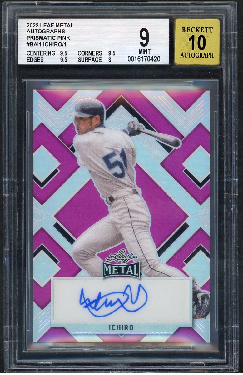 Leaf Ichiro Suzuki Autographed Baseball Sports Trading Cards