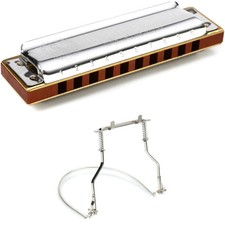 Hohner Marine Band 1896 Harmonica - Key of C and Harmonica Holder