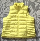 Lands End Women's Lemmon Yellow Down Puffer Full Zip 2X