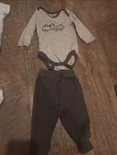 Baby Outfit Set 🐻💙 | 3–6 Months | Grey & Blue | Cute Everyday Wear