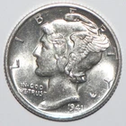 1941 S Mercury Dime BU BRILLIANT UNCIRCULATED (I252)