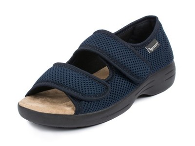 Rehab sandal stretch 06 women's Hook and Loop wide GH slip-resistant blue, num...