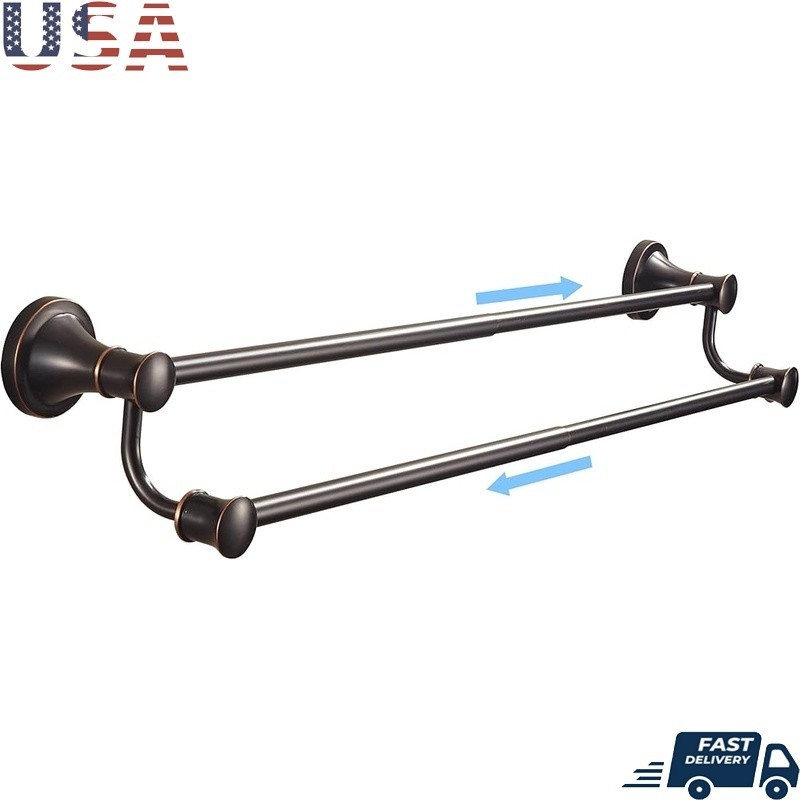 Bar Oil Rubbed Bronze Wall Mounted Rustic Towel Rack New