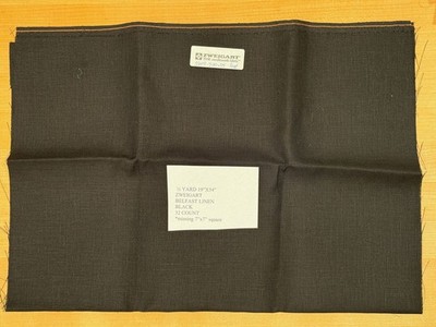 Zweigart Cross Stitch Linen, 1/2 Yard Black, 32-count