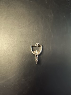 Vintage Sterling Silver Miniature Spur With 18k Gold And A Quarter Karat Diamond