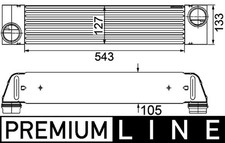 MAHLE Ladeluftkühler PREMIUM LINE CI 193 000P für E60 BMW E66 E67 E61 E65 7er