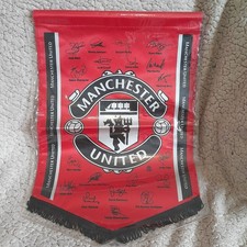 Manchester United 2000s Autograph Pennant Memorabilia Printed Autos Giggs