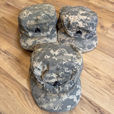 3 US Army PC Patrol Cap Hats ACU Uniform Size 7 1/4 Digital Camo UCP ...