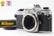 Near MINT w/Strap Nikon FE2 Silver 35mm SLR Film Camera Body From JAPAN