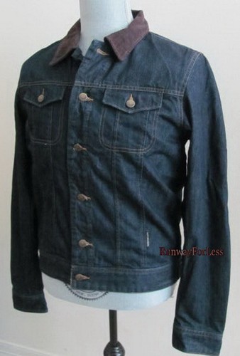 New $125 FIFTY FIVE DIESEL 55DSL Mens S L Jennys Jeans Denim Jacket Corduroy - Afbeelding 3 van 6