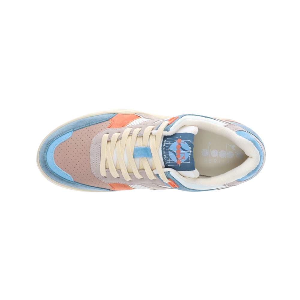 diadora Tourney Italia Lace Up Mens Blue, Brown, Orange