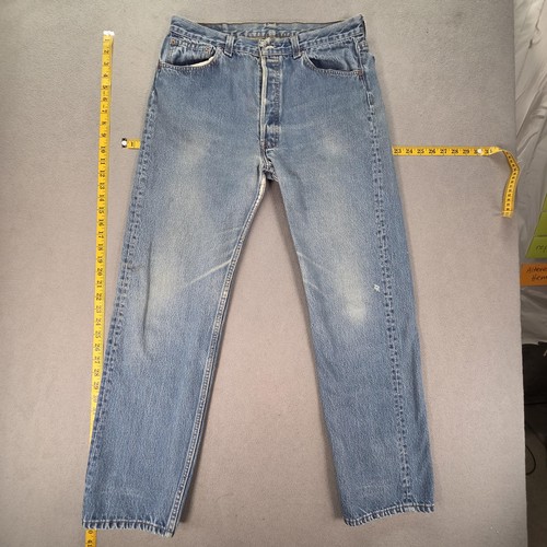 VTG Levis 501 Jeans Mens Made in USA Blue Straight Button Fly Fits 31x29