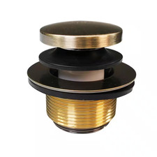 1-1/2 In. NPSM Coarse Thread Tip-Toe Bath Drain and Stopper in Antique Brass
