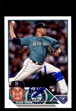 Signed Baseball Card Auto Juan Then 2023 Topps Update #US112 Seattle Mariners