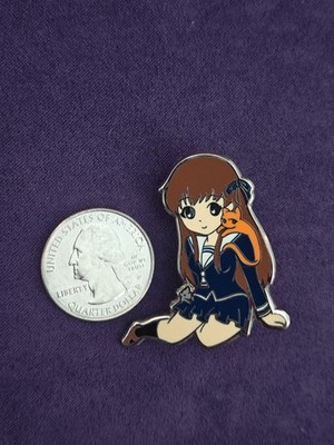 Fruits Basket Tohru Honda and Kyo Sitting Enamel Pin