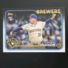 2024 Topps Update Series Bryan Hudson Rookie #US105 Brewers SSP  Golden Mirror