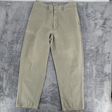 Vintage Polo Ralph Lauren Chino Pants Mens 40x32 Made USA Green Flat Front