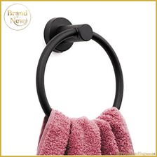 Matte Black Towel Ring SUS304 Stainless Steel Wall Mounted Hand Towel Holder