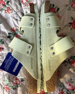 Birkenstock Women’s Green Leather Slide Sandals Adjustable Straps US 8 EU 38