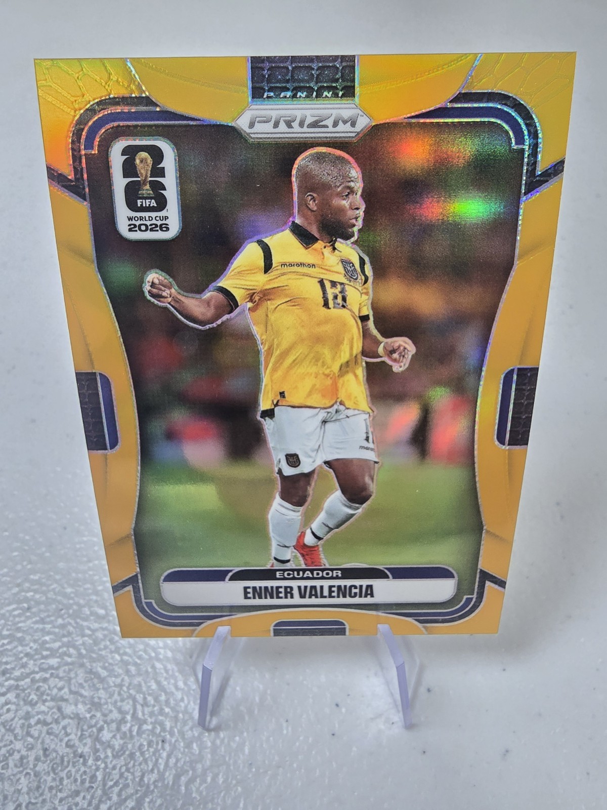2026 Prizm FIFA World Cup Enner Valencia TRUE GOLD 08/10 ECUADOR #214 view 1