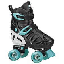 ROLLER DERBY YOUTH ADJUSTABLE ROLLER SKATES 4 WHEELS - YOUTH Y3-6 - BLUE/BLACK