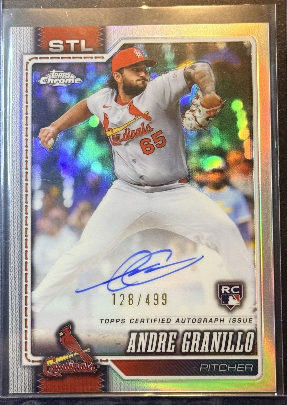 2026 Topps Chrome Andre Granillo Refractor /499 Rookie Card Auto St Louis 