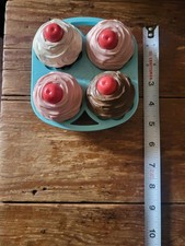 VTG Fisher Price Fun With Food Complete Cupcakes Set Play Food Kitchen 1980s