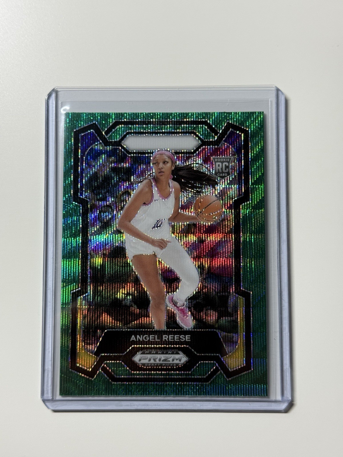 2024 Panini Prizm Draft Picks Angel Reese #38 Green Wave Prizm (RC)