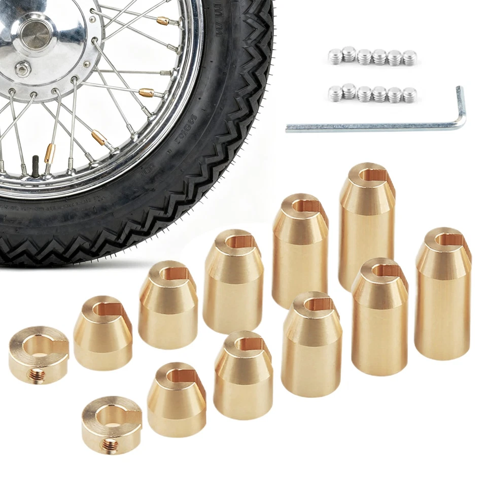 12x Kit de recarga de pesas de equilibrio de radios de rueda reutilizables universales de latón para motocicletas Foto 4 de 4