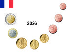 Serie Euros France 2026 - 8 pièces - 1 Centime à 2€