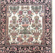 Teppich Seidenteppich Wandbehang Handgeknüpft  98 x 74 cm