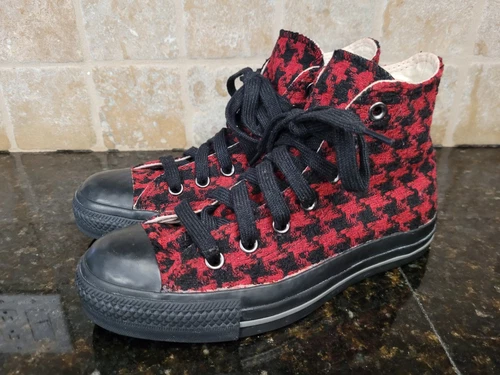 Scarpe Converse Chuck Taylor All Star Rosso Nero Uomo Taglia 4 Donna Taglia 5 5