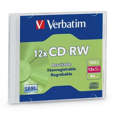 Verbatim 12x CD-RW Rewritable Discs 700MB Factory Sealed 10 pieces