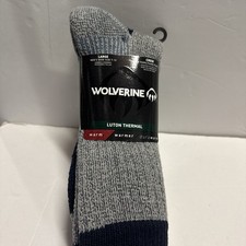 BRAND NEW WITH TAGS WOLVERINE THERMAL WORK SOCKS 2 PAIR PACK CREW SIZE 7-12