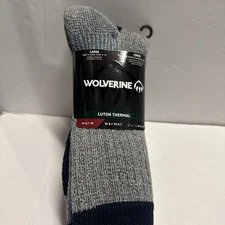 BRAND NEW WITH TAGS WOLVERINE THERMAL WORK SOCKS 2 PAIR PACK CREW SIZE 7-12