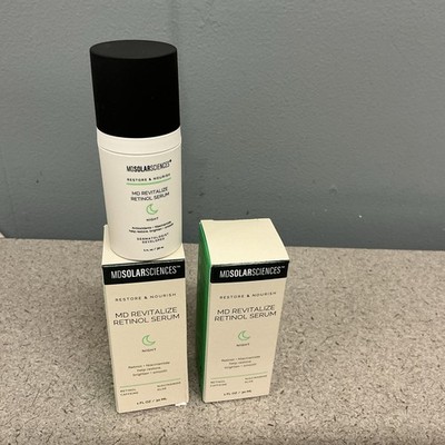 2 X MD Solar Sciences Evening Retinol Serum Restore & Nourish 1oz NIB. $$$$$$$$$