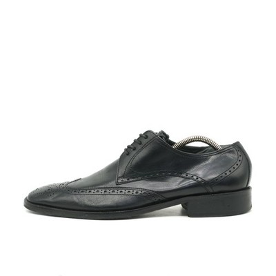 Sioux Herren Oxford Brogue Halbschuh Schwarz Leder Broguing Klassik EU 42,5