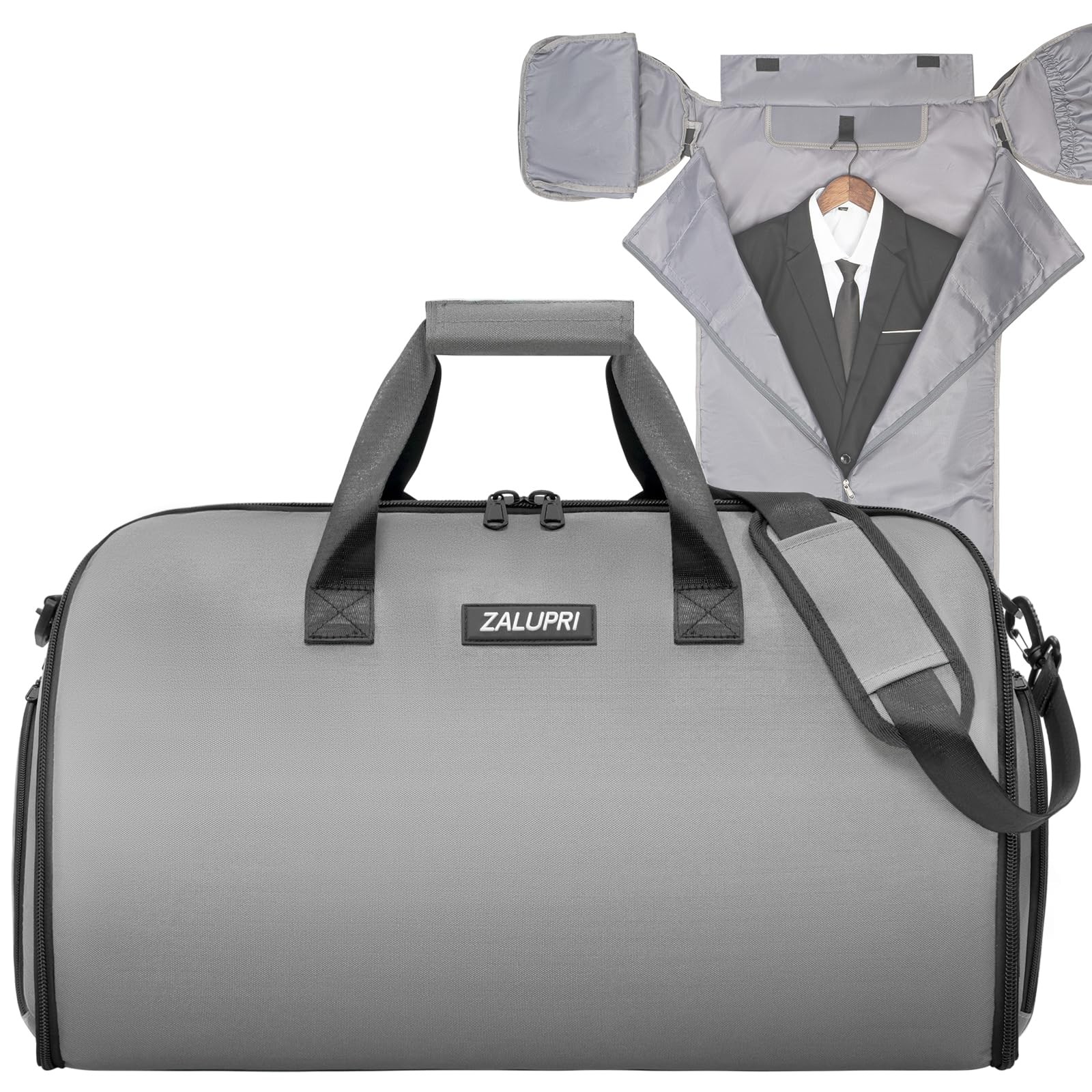 Convertible Garment Duffel Bag with Shoe Compartment Carry-On Luggage for Travel