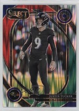 2024 Panini Select Club Level Green & Red Shock Prizm Justin Tucker #274 3hd