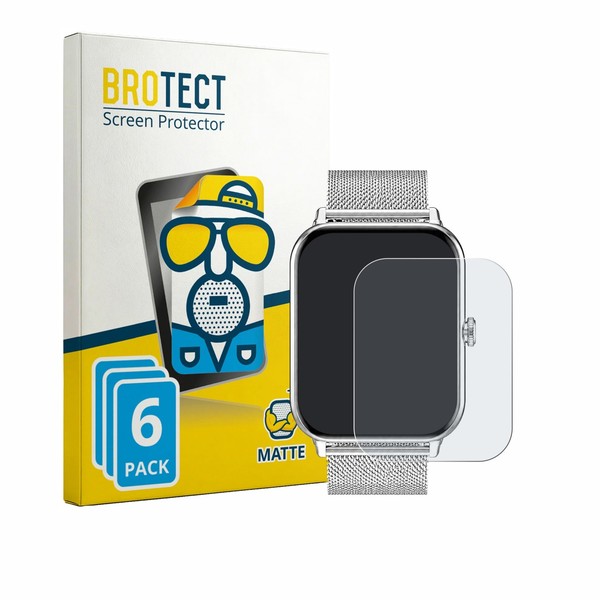 "6X Displayschutzfolie Matt FüR Betatree Smartwatch 1.85\" Antireflektierend"-image
