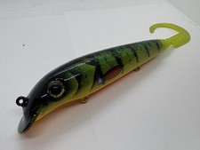 7.25” RyLure Dive & Rise Glitter OB Perch Jerkbait Crankbait Musky Lure