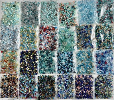 16 Oz / 1 LB Seed Bead Lots Soap, Rainbow Color Glass Beads 1oz/bag Random Pick