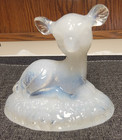 Boyd Art Glass BINGO the DEER in MILK WHITE #5  10-16-85 — photo 1